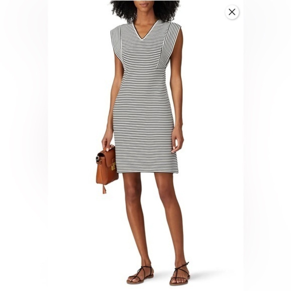 Derek Lam Collective Black And White Striped Dress Size 48